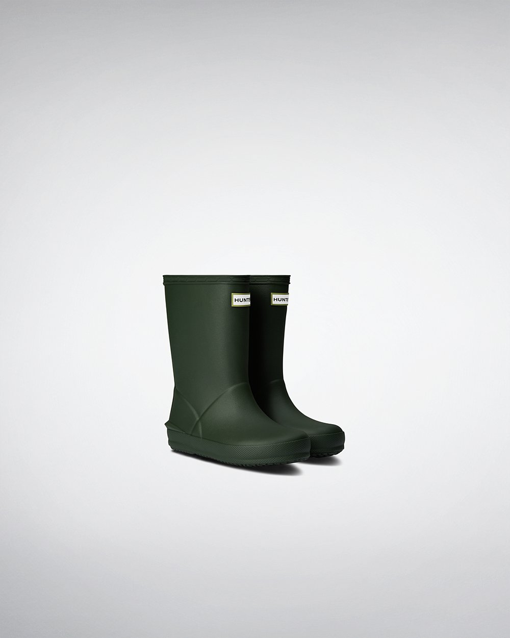 Bottes de Pluie Hunter First Norris Enfant Vert HGXQPYZ-35